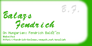 balazs fendrich business card